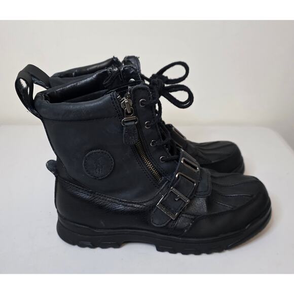 Polo Ralph Lauren Andres III Black Buckle Duck Boots Men\'s Size 7